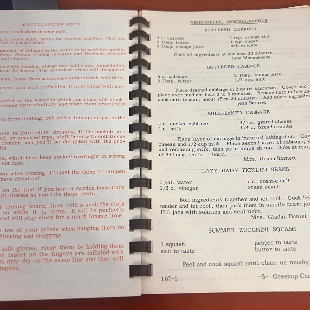 Vintage 1971 Burnt Offerings Greenup County Kentucky Peace Officers Cookbook